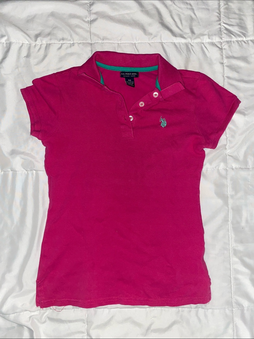 Ralph Lauren Hot Pink Polo with Green Pony